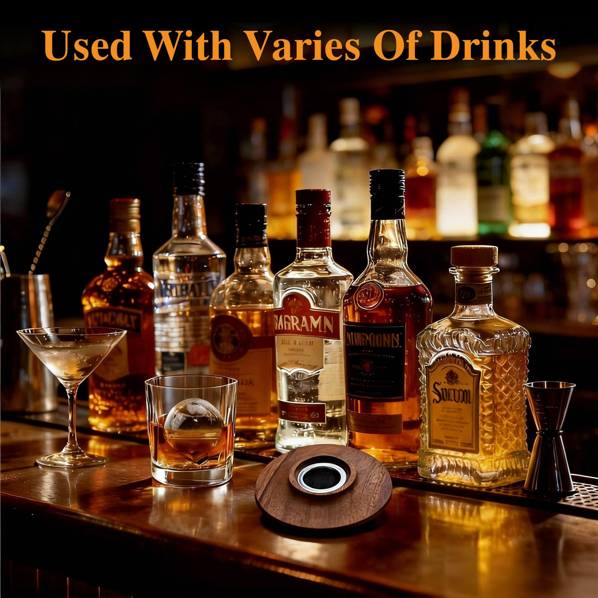 WIBIMEN smoke infused drinks setup for home bar