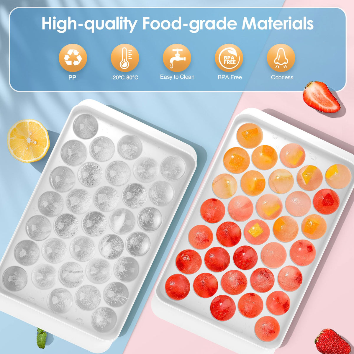 WIBIMEN stacking-design ice tray to save space in your freezer.