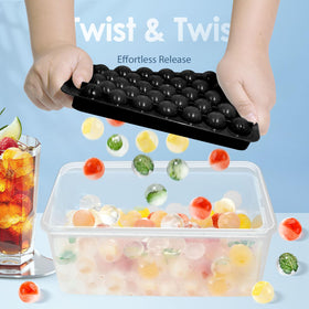 WIBIMEN tray with lid and bin demonstrates compact design for freezer space savings.