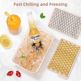 WIBIMEN twist-release tray demonstrates quick ice release after freezing.