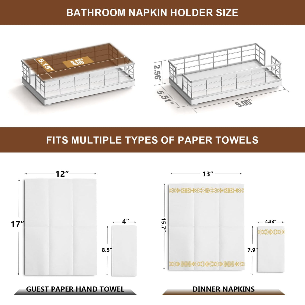 Wican gift-ready organizer enhances any powder room or dining space.