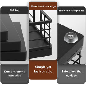 Wican wood detail view showcases FSC-certified oak for sustainable home accents.