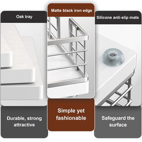 Wican tray close-up shows silvery-white finish for modern décor.