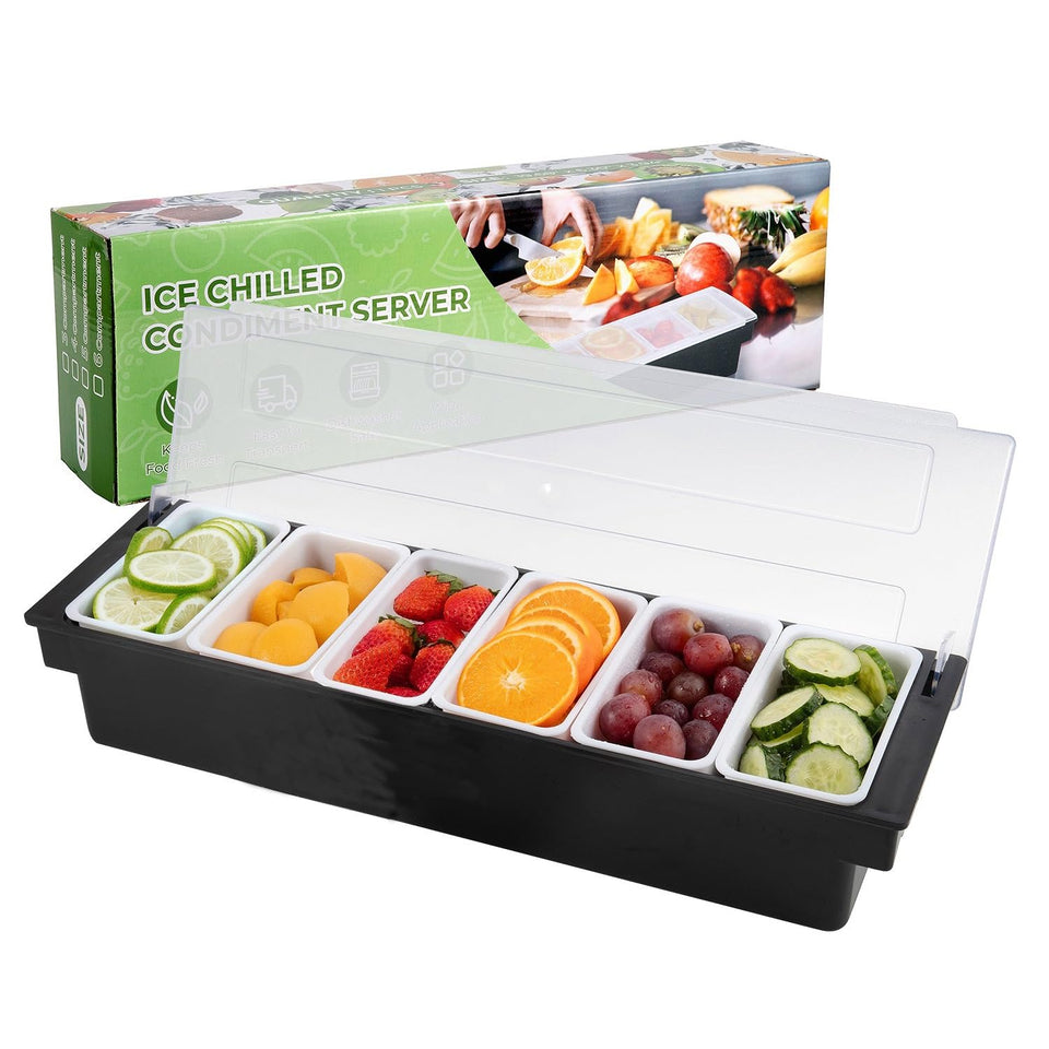 WICHEMI front-view caddy keeps garnishes organized for quick access