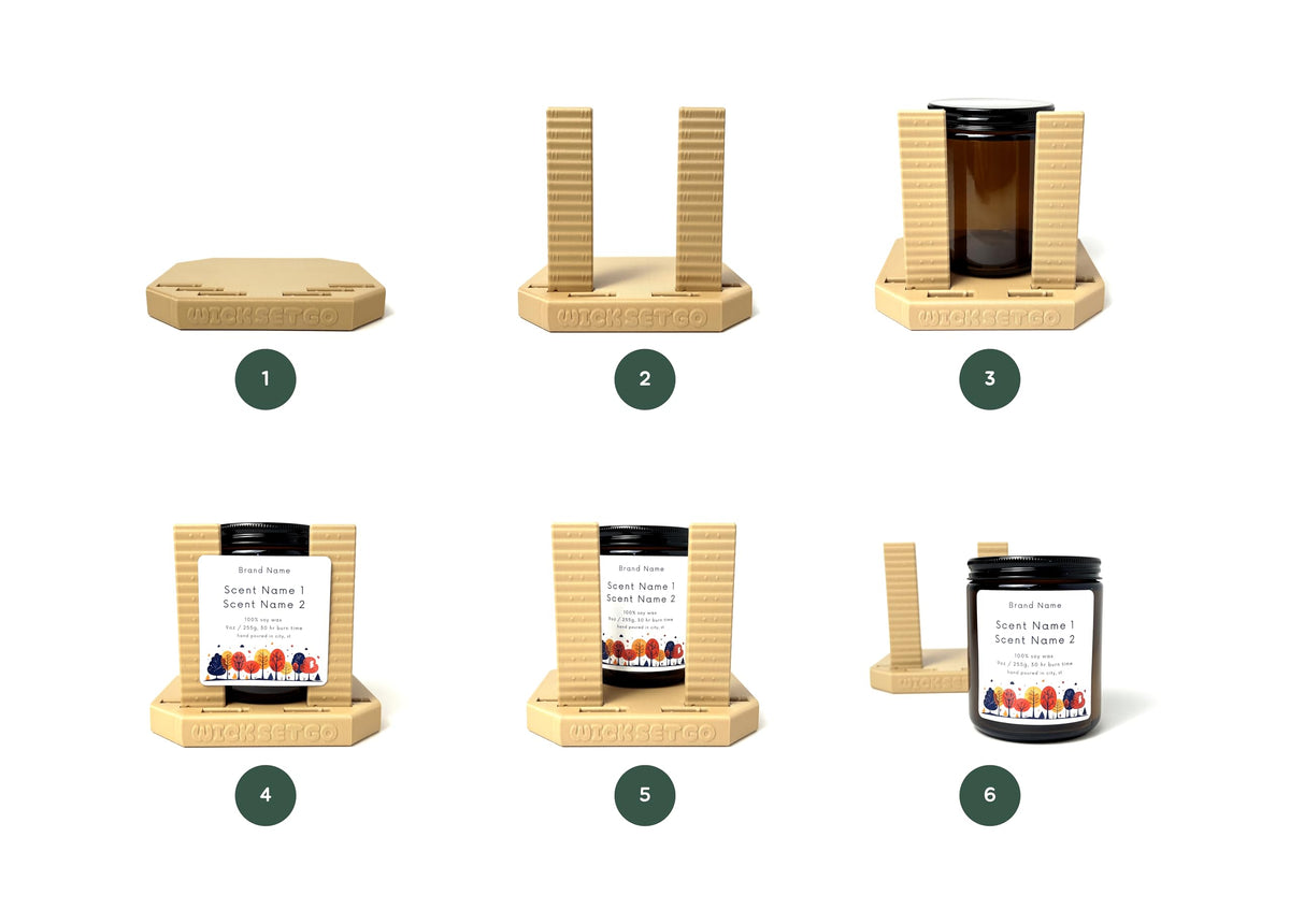 Wick Set Go adjustable width configurations fit a range of vessels.