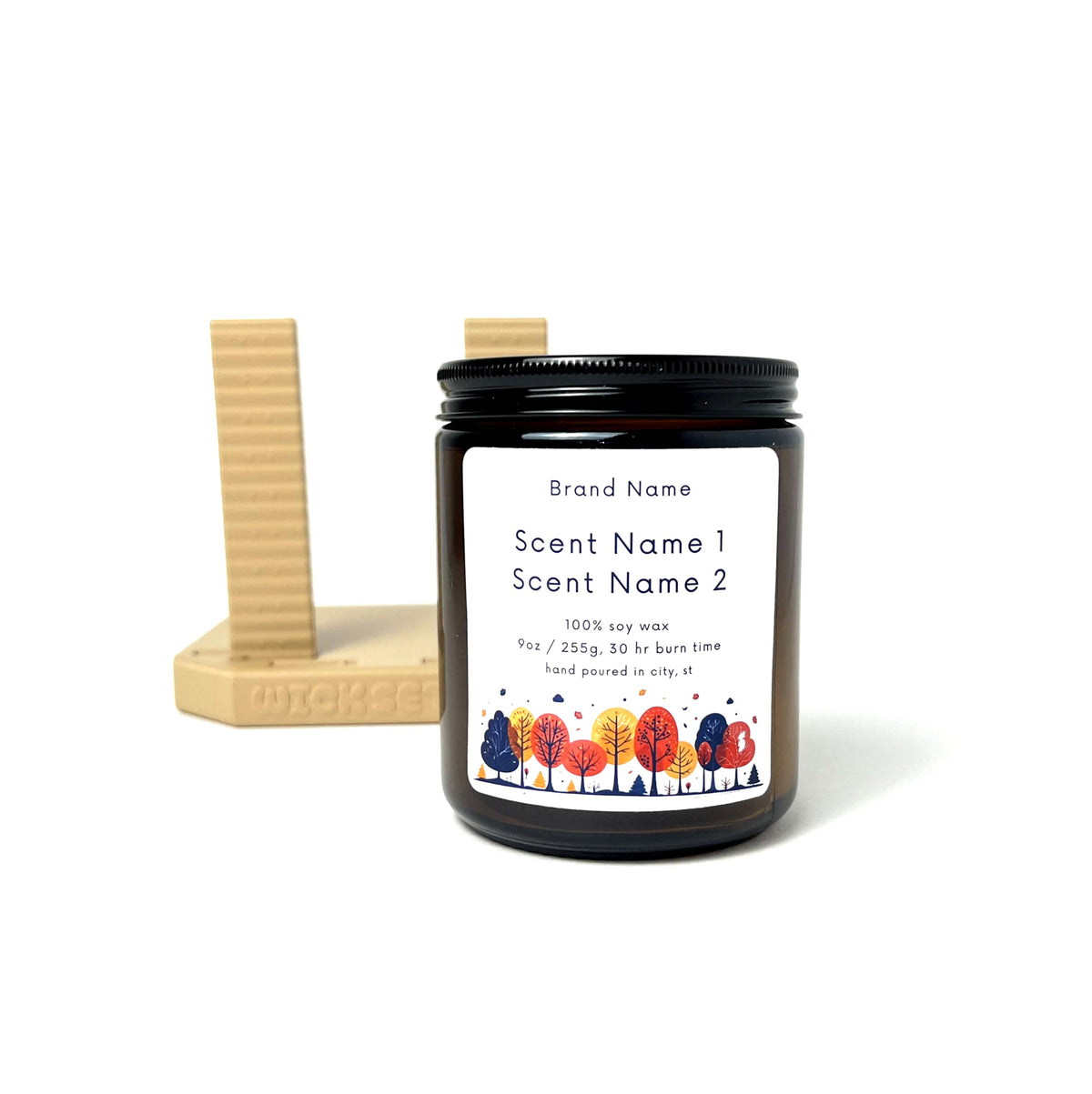 Wick Set Go labeling tool simplifies drink, food, and candle projects.