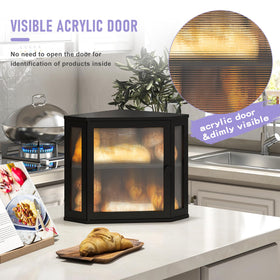 Wieghda Corner Bread Box airtight seal keeps bread fresh longer