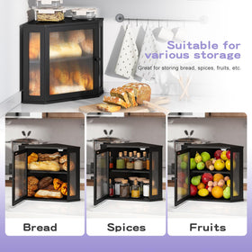 Wieghda Corner Bread Box corner-fit design saves counter space in busy kitchens