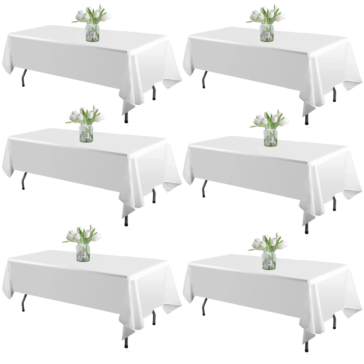 WIGENIUS white tablecloth 60x102 on dining table for elegant gatherings.