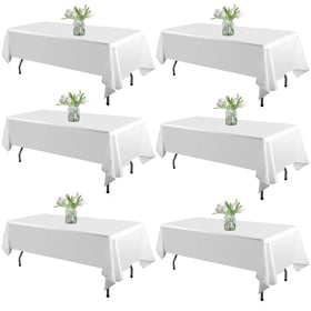 WIGENIUS white tablecloth 60x102 on dining table for elegant gatherings.