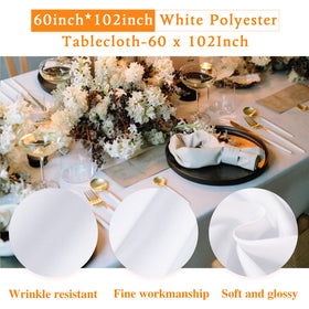 WIGENIUS wrinkle-resistant polyester fabric for quick party cleanup.