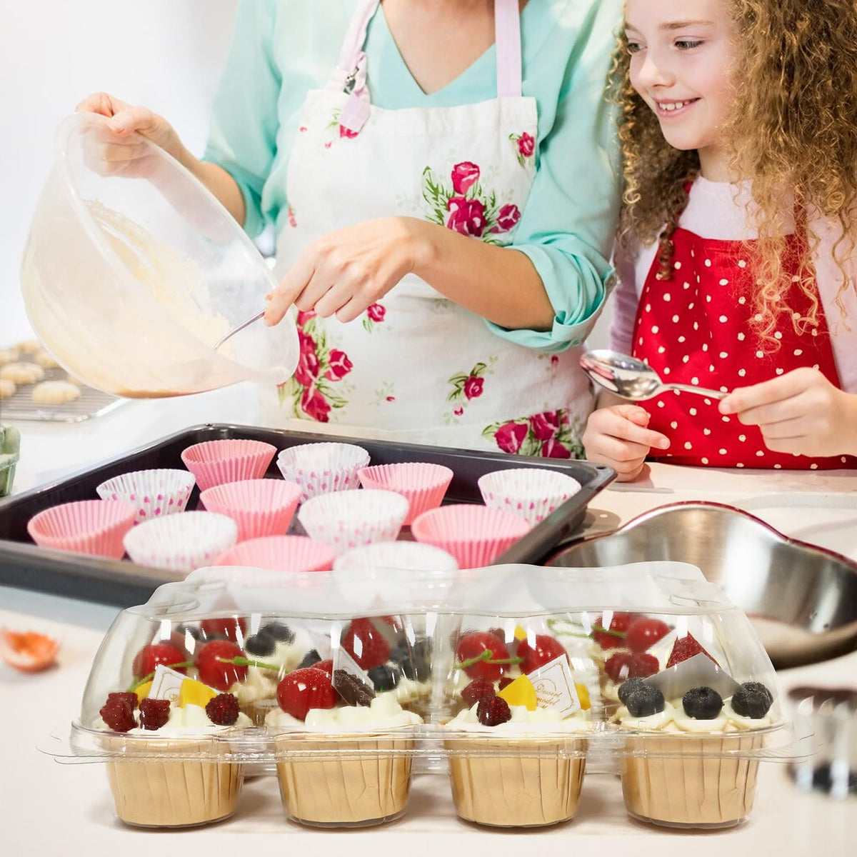 WIKDAY 144-cupcake capacity ideal for batches and parties