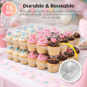 WIKDAY cupcake holder with a secure lid for transport and presentation.