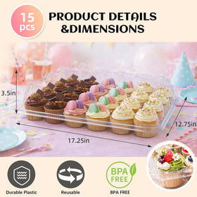 WIKDAY clear cupcake liners included to simplify baking and cleanup.