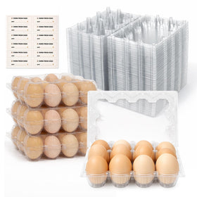 WIKDAY egg cartons clear 12-count trays provide at-a-glance inventory checks