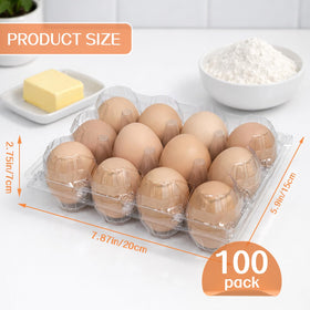 WIKDAY egg cartons transparent visibility helps stock tracking and quick checks
