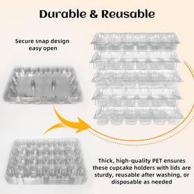 WIKDAY food-grade plastic safe for cupcakes, muffins, and desserts.
