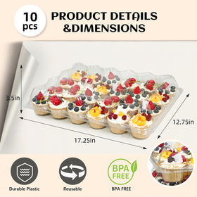 WIKDAY stackable cupcake boxes demonstrate space-saving stacking.