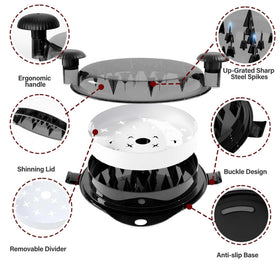 Wiki Jooy chicken shredder buckle design shown for tidy shredding.