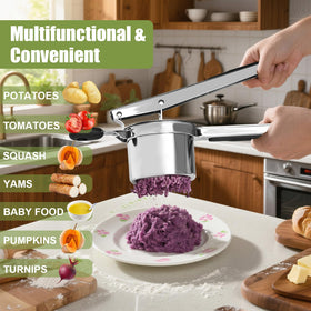 WildArtisan ricer with fixed stainless steel disc for consistent texture.