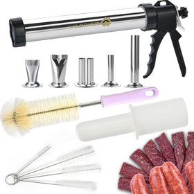 WILDDIGIT professional beef jerky gun cannon in stainless steel for smooth, consistent jerky extrusion.