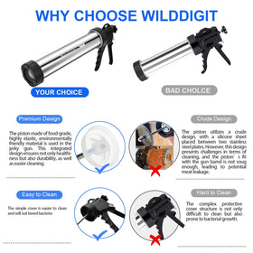 WILDDIGIT stainless steel nozzle set designed for versatile shapes and textures.