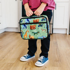 Wildkin lunch box coordinates with backpacks for a matching set.