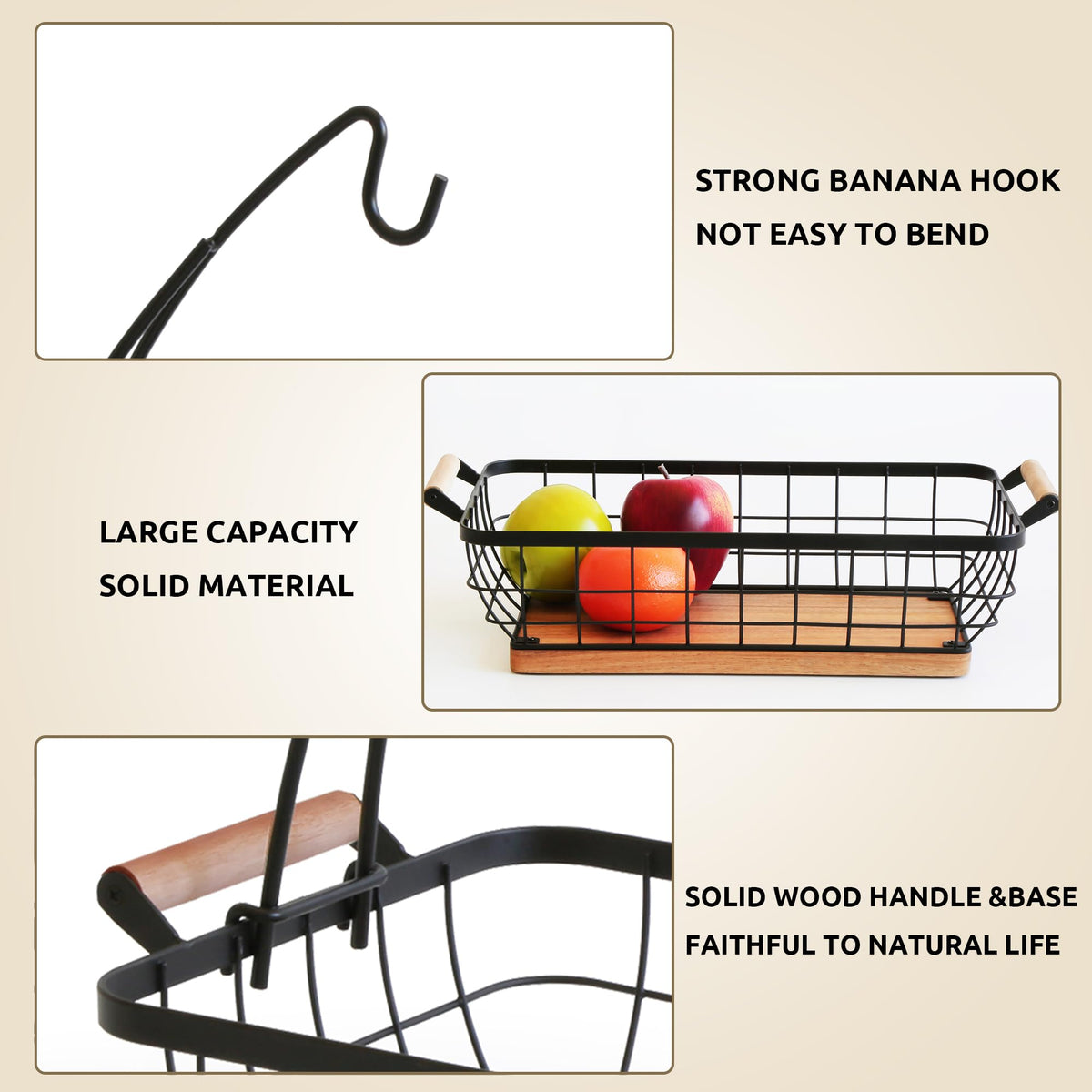 WILDMOS banana-hanger feature lets you separate bananas from other produce.