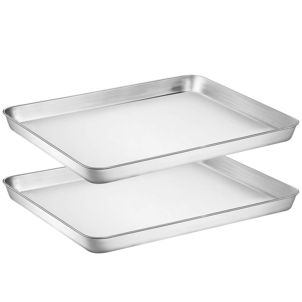 Wildone baking sheet with mirror finish for smooth release and easy cleanup.