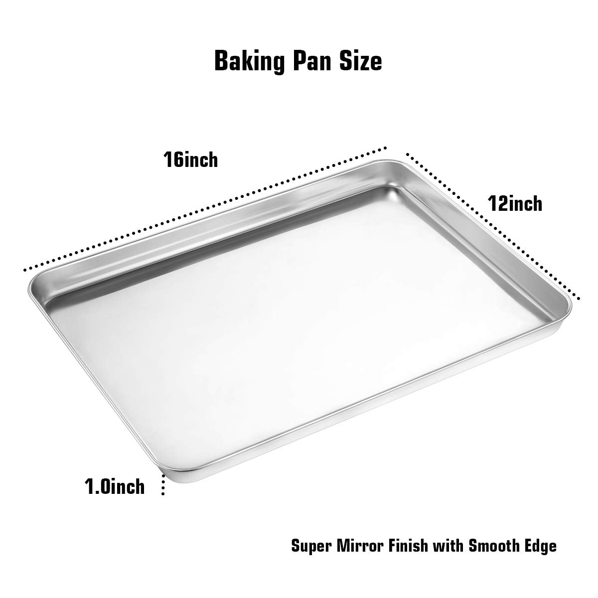 Wildone baking sheet shows sturdy construction for long lasting performance.