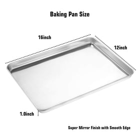 Wildone baking sheet shows sturdy construction for long lasting performance.