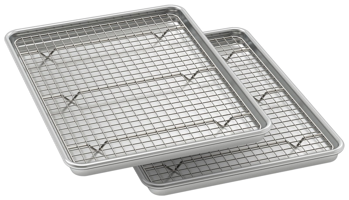 Wildone baking sheet half pan assembly showcases sturdy construction for even browning.