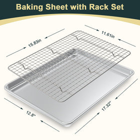 Wildone baking sheet nonstick surface for easy release and quick cleanup.