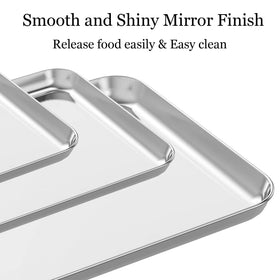 Wildone baking sheet set smooth edges for safe handling and easy transfer