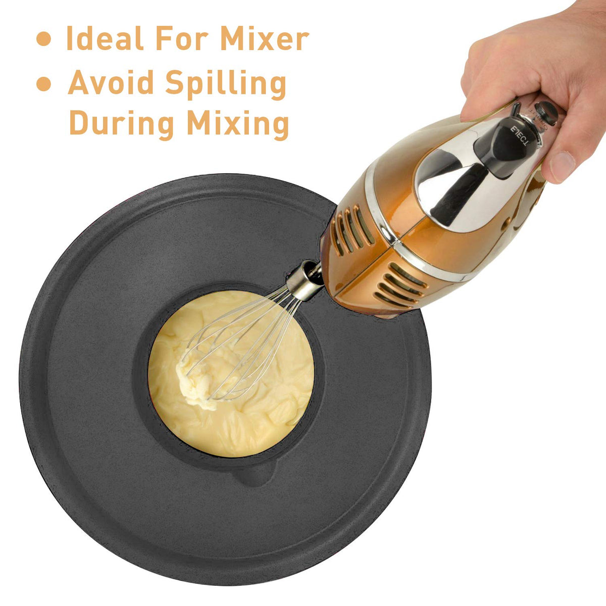 Wildone bowls with silicone non-slip bottoms stay steady during mixing.