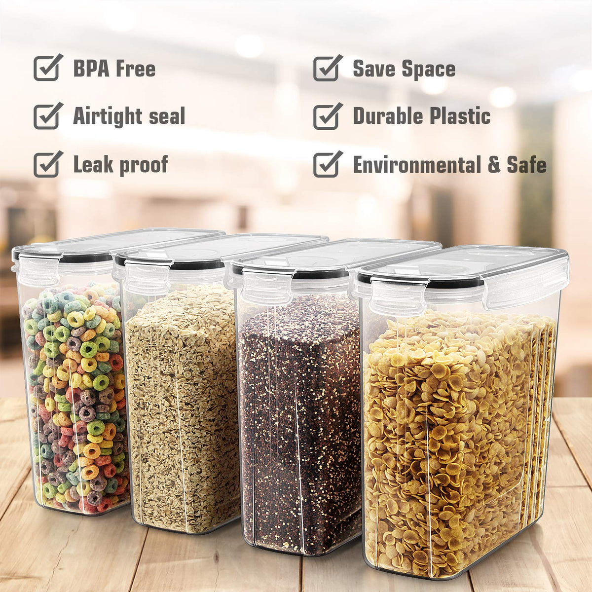 Wildone 4L transparent container shows contents at a glance for easy restock.
