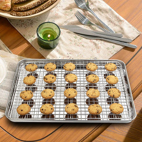 Wildone two pans two racks kit, dishwasher safe for easy cleanup.