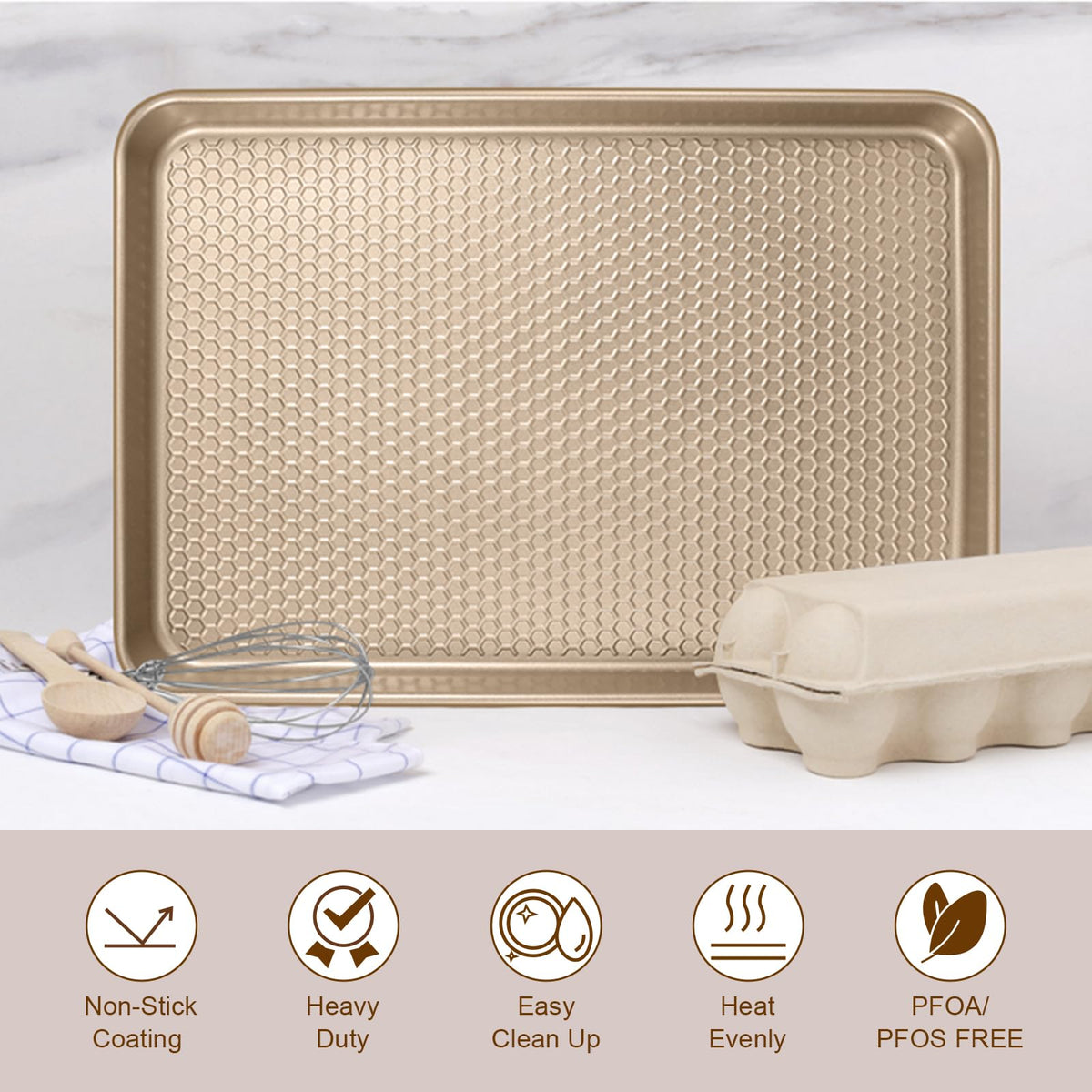 Wildone dishwasher-safe baking sheets enable quick cleanup after baking sessions.