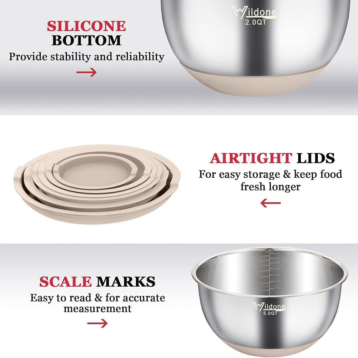 Wildone rustproof stainless steel delivers durable, long-lasting use