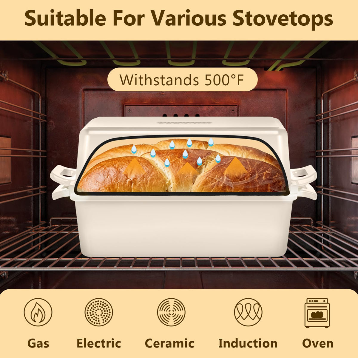 Wildone bread pan highlights even heat distribution for consistent loaves.