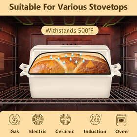 Wildone bread pan highlights even heat distribution for consistent loaves.