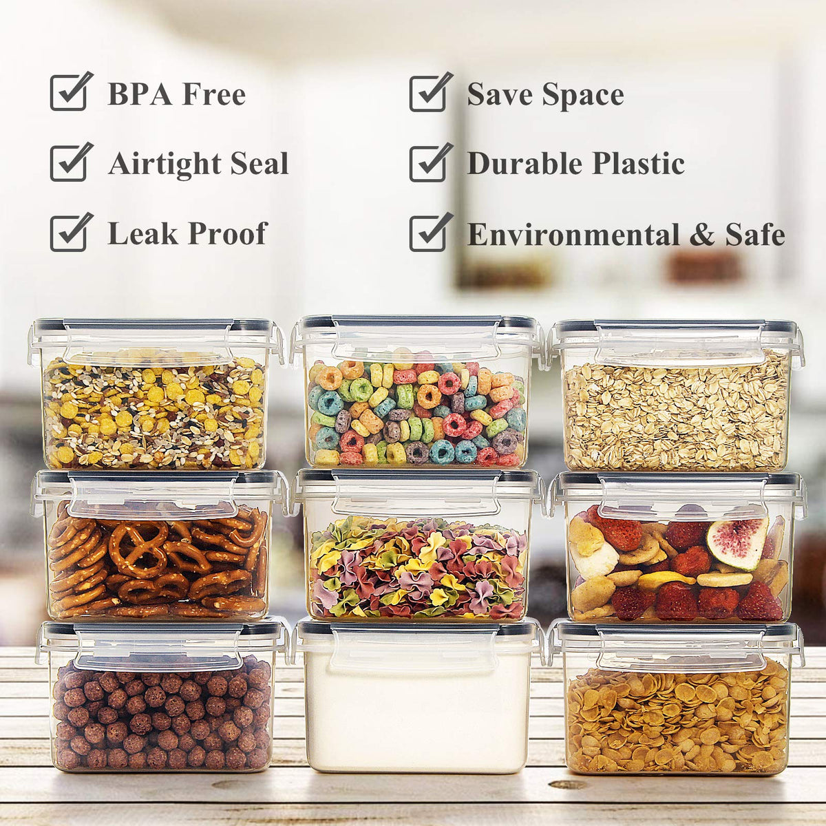 Wildone container with four-sided locking lids for a secure seal.