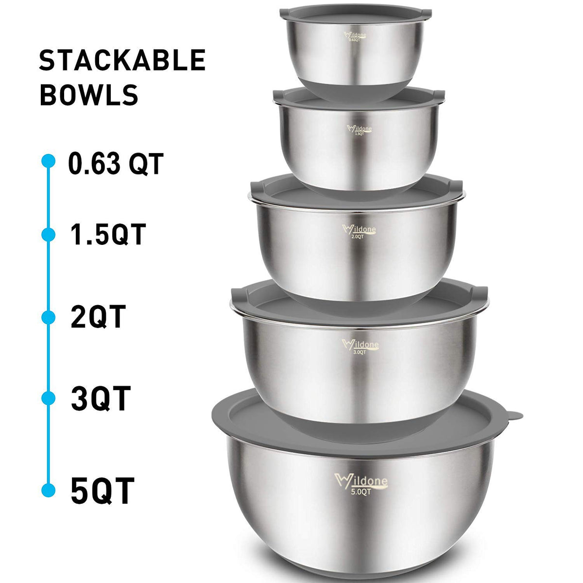 Wildone largest lid has a removable center for convenient grating.