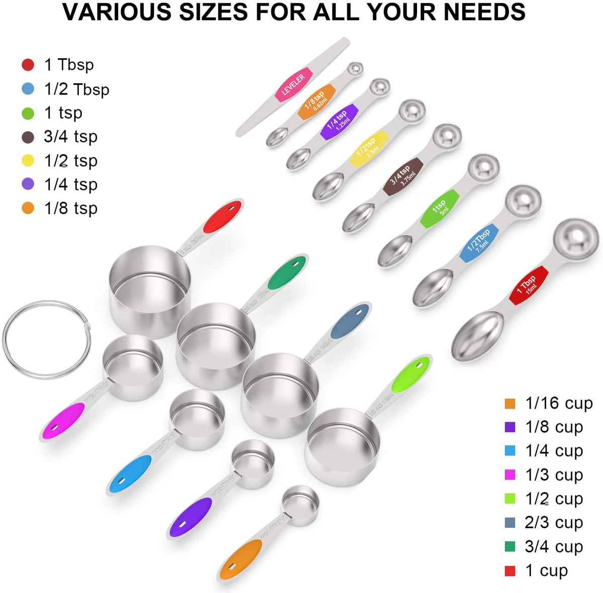 Wildone magnetic double-ended spoons with compact storage and precision for dry and liquid ingredients.