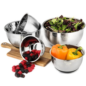 Wildone 1.5qt bowl with rolled rim for easy grip.