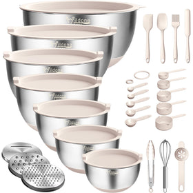 Wildone mixing bowls with airtight lids for fresh prep and storage.