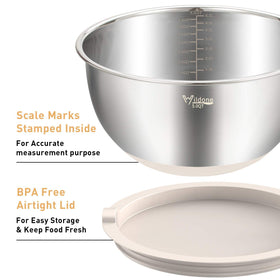 Wildone bowls show inside measurement marks for quick portion checks.