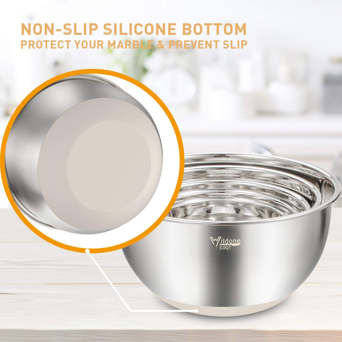 Wildone nesting design saves kitchen space when stacking.
