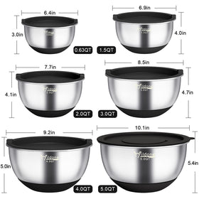 Wildone nesting bowls save space with a stackable design.