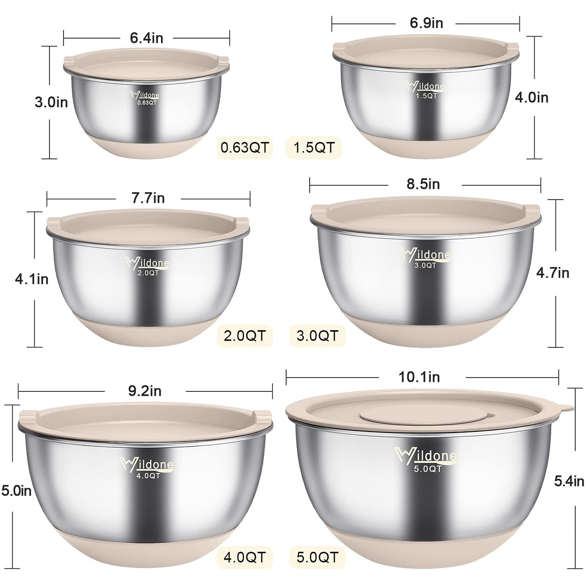Wildone nesting bowls save counter space in busy kitchens